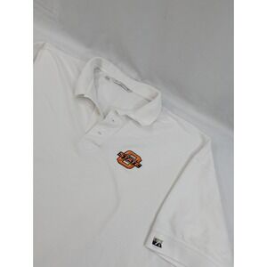 Cutter Buck Oklahoma State Heavy Cotton Knit Polo Shirt Men's 5XB Big White